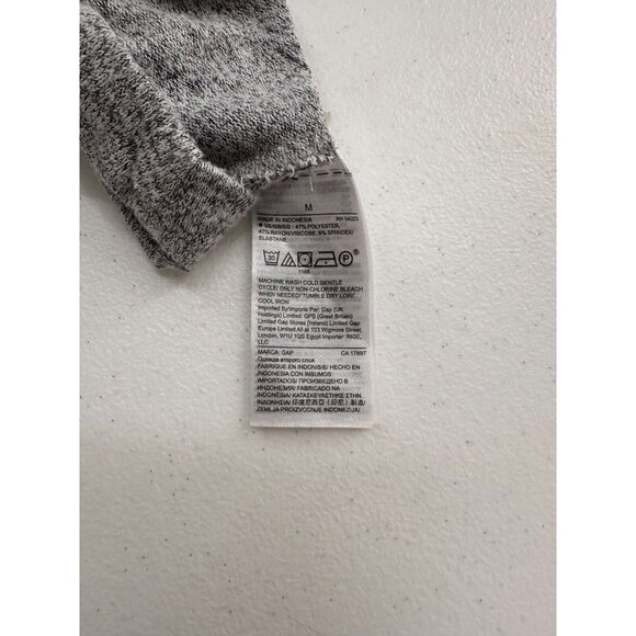 Gray Gap Womens Knot Front Midi Dress Size M Sweater Wrap Midi Preppy Knit Boho - Picture 5 of 6